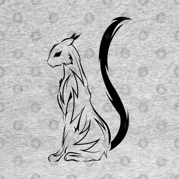 sphynx tribal cat tattoo by MINOUCHSTORE